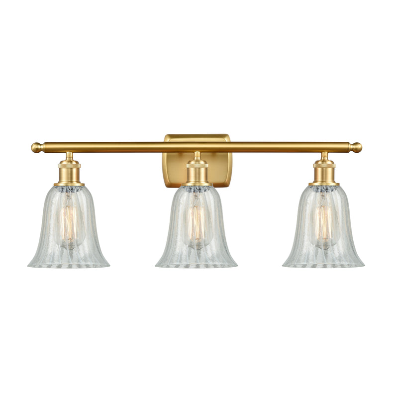 Hanover Bath Vanity Light shown in the Satin Gold finish with a Mouchette shade