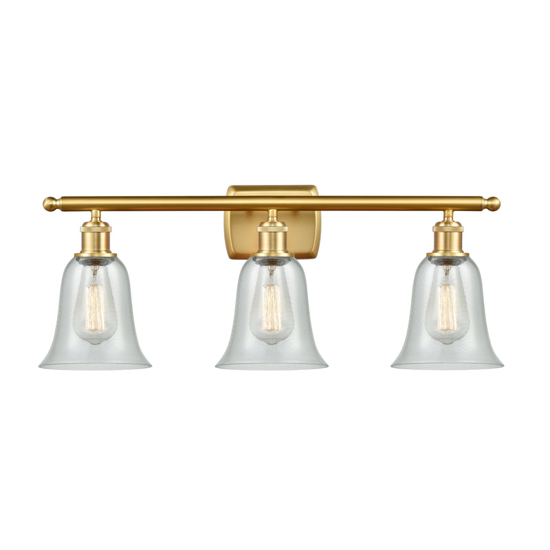 Hanover Bath Vanity Light shown in the Satin Gold finish with a Fishnet shade