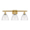 Ballston Dome Bath Vanity Light shown in the Satin Gold finish with a Seedy shade