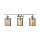 Cobbleskill Bath Vanity Light shown in the Brushed Satin Nickel finish with a Mercury shade