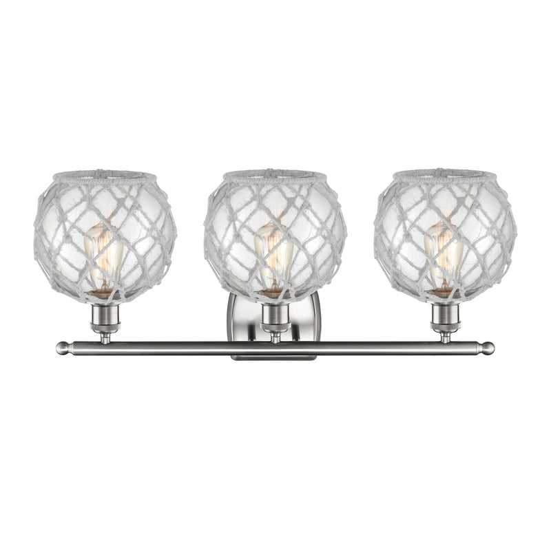 Innovations Lighting Farmhouse Rope 3 Light Bath Vanity Light Part Of The Ballston Collection 516-3W-SN-G122-8RW-LED