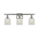 Caledonia Bath Vanity Light shown in the Brushed Satin Nickel finish with a Mouchette shade