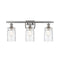 Candor Bath Vanity Light shown in the Brushed Satin Nickel finish with a Clear Waterglass shade
