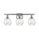 Waverly Bath Vanity Light shown in the Brushed Satin Nickel finish with a Clear shade
