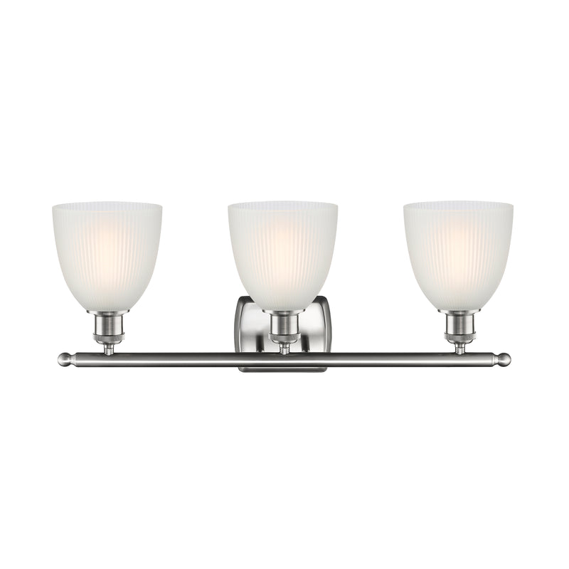 Innovations Lighting Castile 3 Light Bath Vanity Light Part Of The Ballston Collection 516-3W-SN-G381-LED