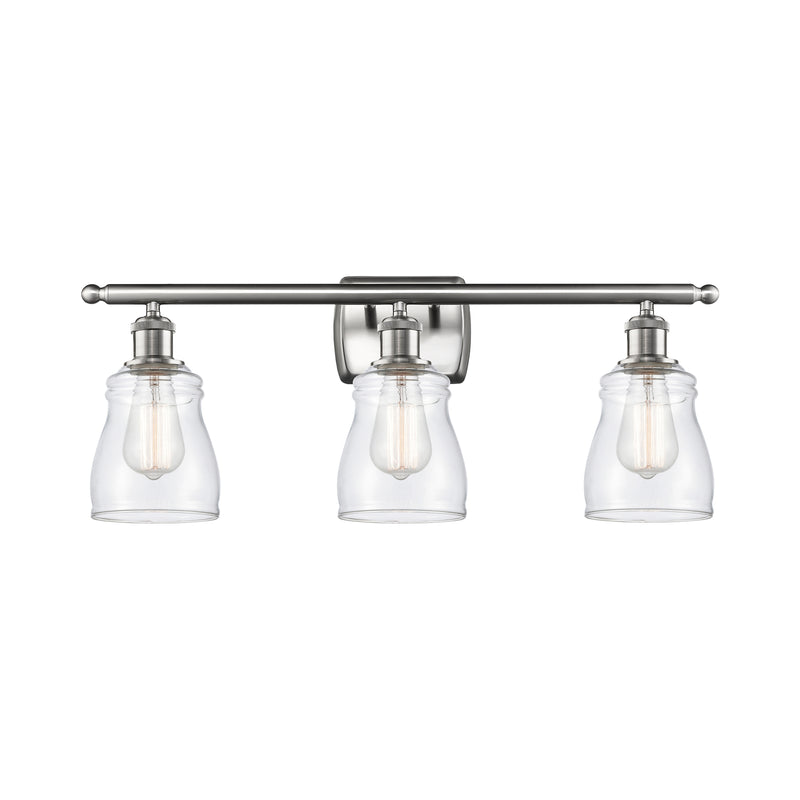 Ellery Bath Vanity Light shown in the Brushed Satin Nickel finish with a Seedy shade