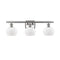 Fenton Bath Vanity Light shown in the Brushed Satin Nickel finish with a Matte White shade