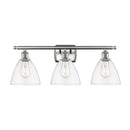 Ballston Dome Bath Vanity Light shown in the Brushed Satin Nickel finish with a Clear shade