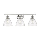 Ballston Dome Bath Vanity Light shown in the Brushed Satin Nickel finish with a Seedy shade