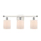 Cobbleskill Bath Vanity Light shown in the White and Polished Chrome finish with a Matte White shade