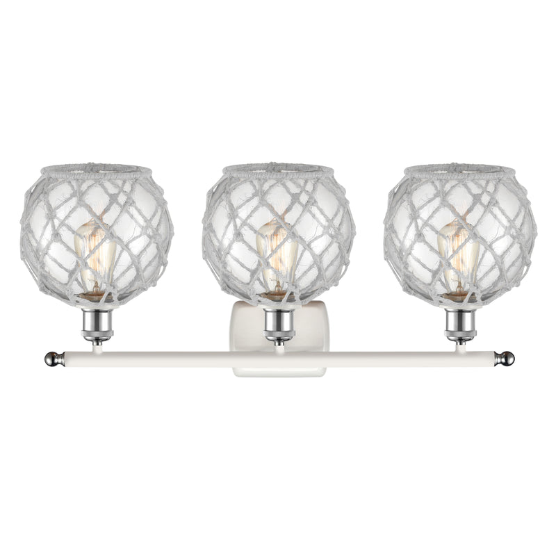 Innovations Lighting Farmhouse Rope 3 Light Bath Vanity Light Part Of The Ballston Collection 516-3W-WPC-G122-8RW-LED