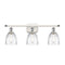 Brookfield Bath Vanity Light shown in the White and Polished Chrome finish with a Clear shade