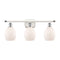 Eaton Bath Vanity Light shown in the White and Polished Chrome finish with a Matte White shade