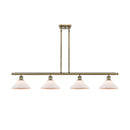 Orwell Island Light shown in the Antique Brass finish with a Matte White shade