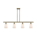 Ellery Island Light shown in the Antique Brass finish with a White shade