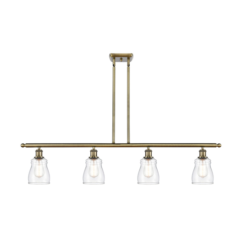 Ellery Island Light shown in the Antique Brass finish with a Clear shade