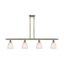 Brookfield Island Light shown in the Antique Brass finish with a White shade