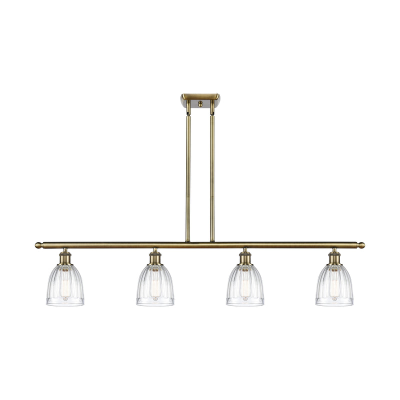 Brookfield Island Light shown in the Antique Brass finish with a Clear shade