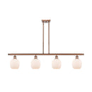 Belfast Island Light shown in the Antique Copper finish with a Matte White shade