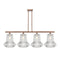 Springwater Island Light shown in the Antique Copper finish with a Clear Spiral Fluted shade