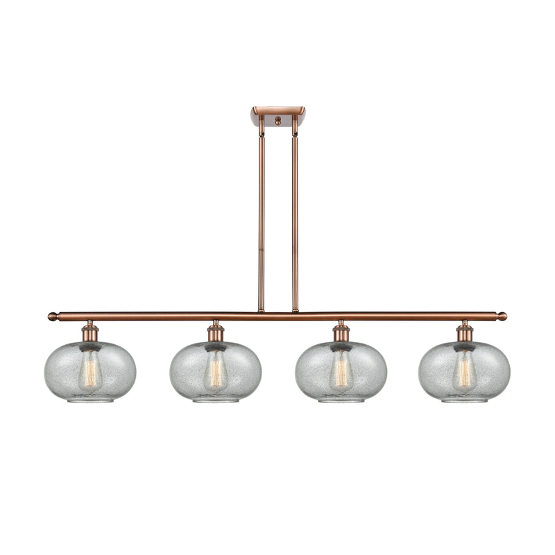 Gorham Island Light shown in the Antique Copper finish with a Charcoal shade