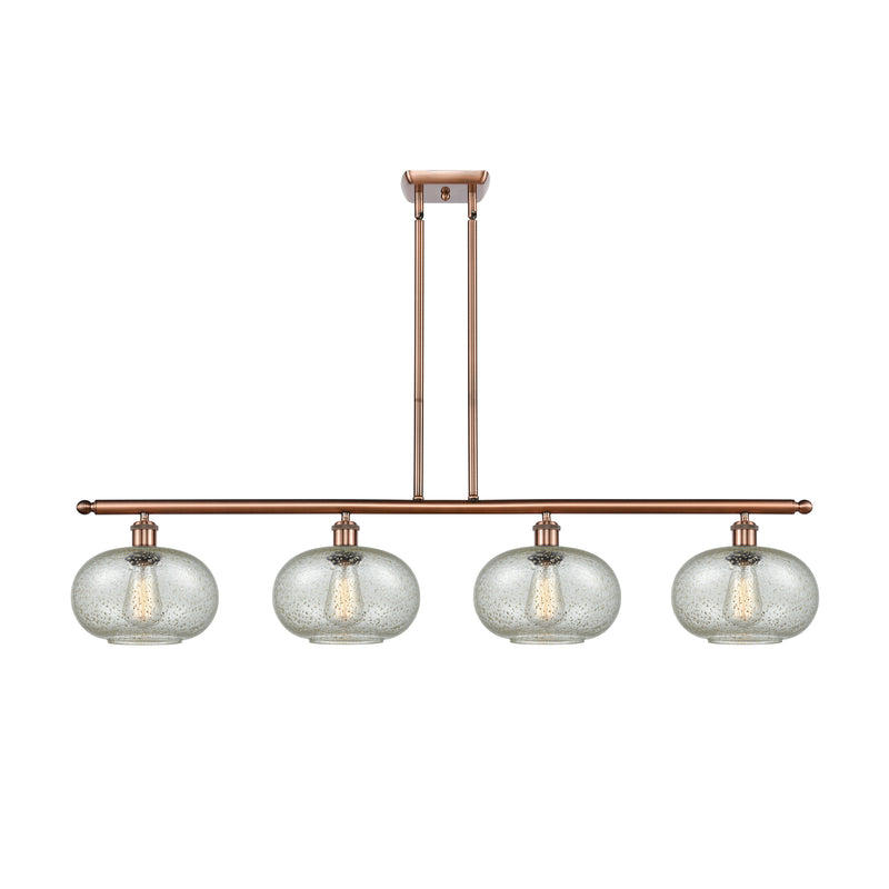 Gorham Island Light shown in the Antique Copper finish with a Mica shade