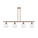 Waverly Island Light shown in the Antique Copper finish with a Clear shade