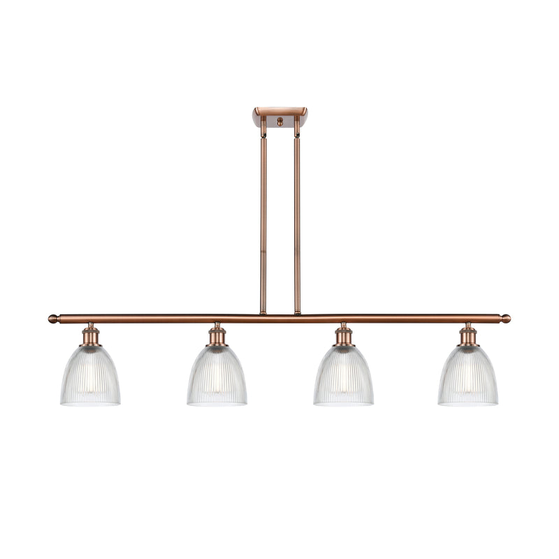 Castile Island Light shown in the Antique Copper finish with a Clear shade