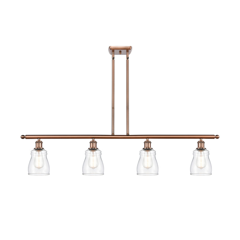 Ellery Island Light shown in the Antique Copper finish with a Clear shade