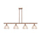 Arietta Island Light shown in the Antique Copper finish with a Clear shade