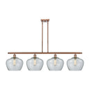 Fenton Island Light shown in the Antique Copper finish with a Clear shade