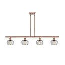 Fenton Island Light shown in the Antique Copper finish with a Clear shade