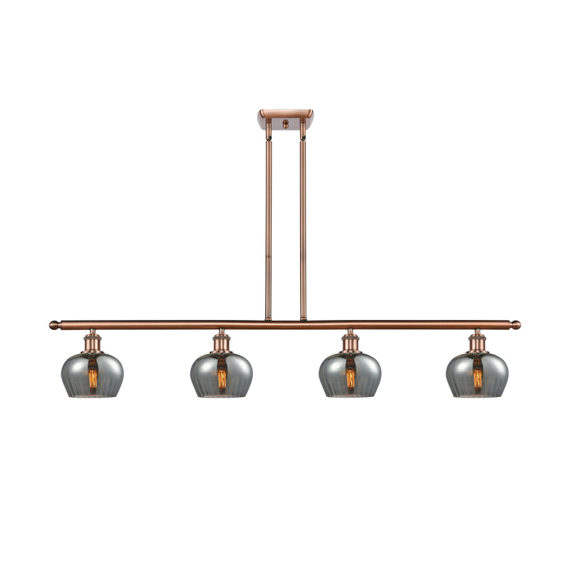 Fenton Island Light shown in the Antique Copper finish with a Plated Smoke shade