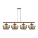 Fenton Island Light shown in the Antique Copper finish with a Mercury shade