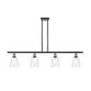 Ellery Island Light shown in the Black Antique Brass finish with a Clear shade