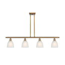 Castile Island Light shown in the Brushed Brass finish with a White shade