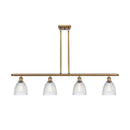 Castile Island Light shown in the Brushed Brass finish with a Clear shade