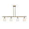 Brookfield Island Light shown in the Brushed Brass finish with a White shade