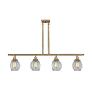 Eaton Island Light shown in the Brushed Brass finish with a Clear shade