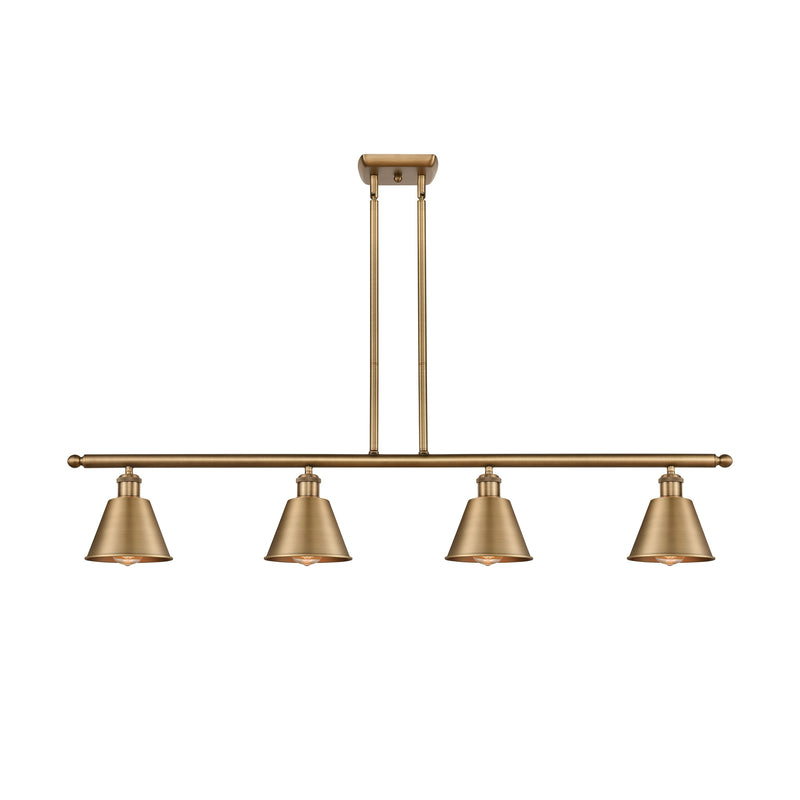 Smithfield Island Light shown in the Brushed Brass finish with a Brushed Brass shade