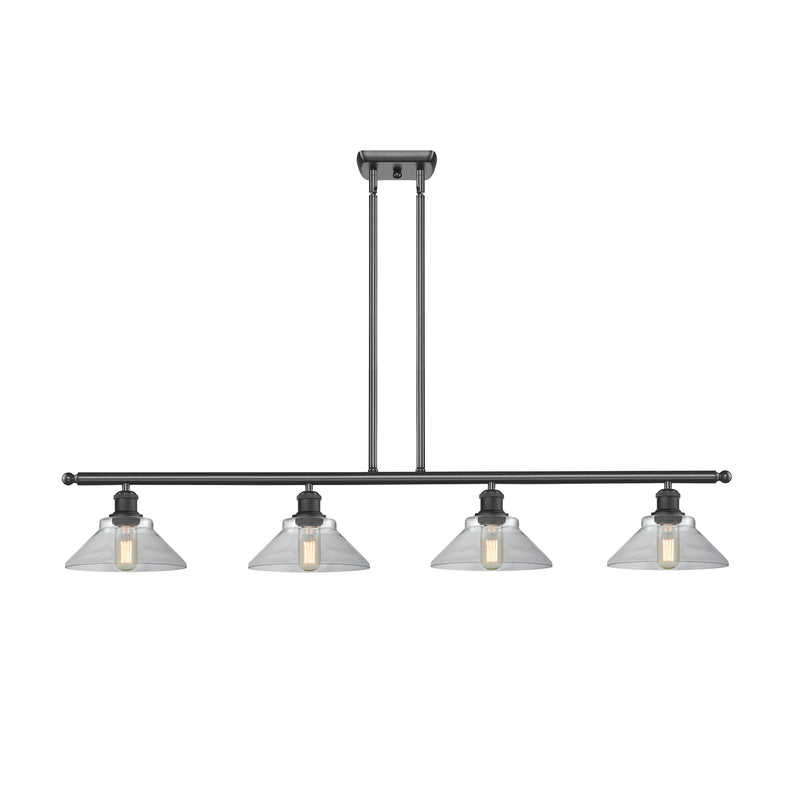 Orwell Island Light shown in the Matte Black finish with a Clear shade