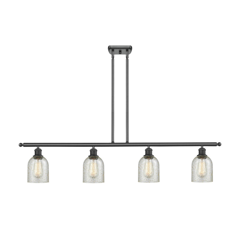 Caledonia Island Light shown in the Matte Black finish with a Mica shade