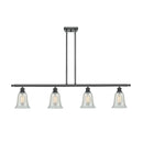 Hanover Island Light shown in the Matte Black finish with a Mouchette shade