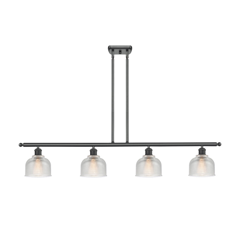 Dayton Island Light shown in the Matte Black finish with a Clear shade