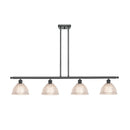 Arietta Island Light shown in the Matte Black finish with a Clear shade