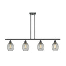 Eaton Island Light shown in the Matte Black finish with a Clear shade