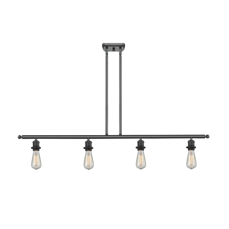 Bare Bulb Island Light shown in the Matte Black finish