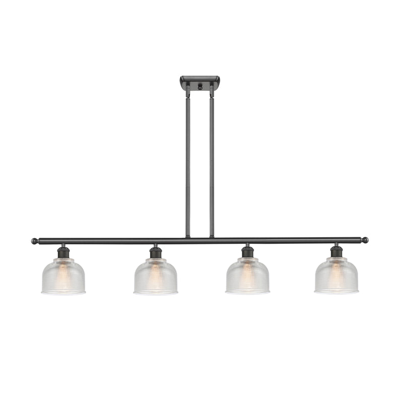 Dayton Island Light shown in the Oil Rubbed Bronze finish with a Clear shade