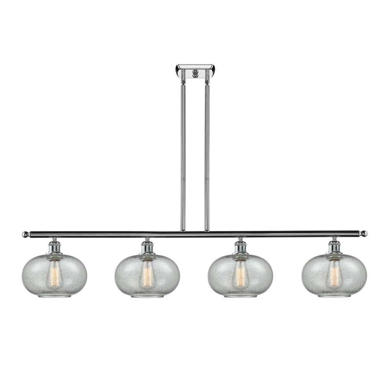 Gorham Island Light shown in the Polished Chrome finish with a Charcoal shade