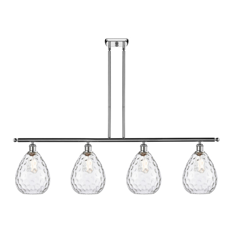 Waverly Island Light shown in the Polished Chrome finish with a Clear shade